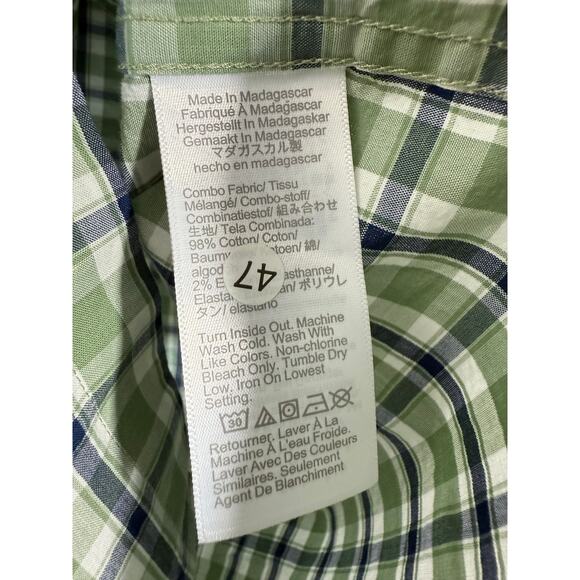 J.Crew Men’s XXL Slim Untucked Flex Washed Green Plaid Long Sleeve Shirt NWT - Picture 6 of 7